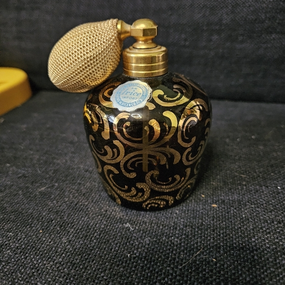 Irice Vintage  Czechoslovakian Glass Atomizer 1940 Perfume Bottle, Hand Painted  - Picture 9 of 13